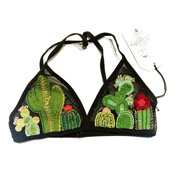 Birds & Beestings Cactus Embroidered Bralette - Picture 10 of 10